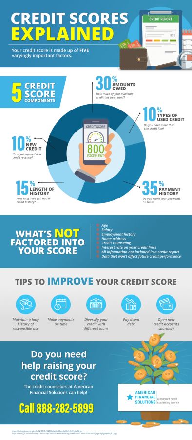 Credit Scores Explained infographic